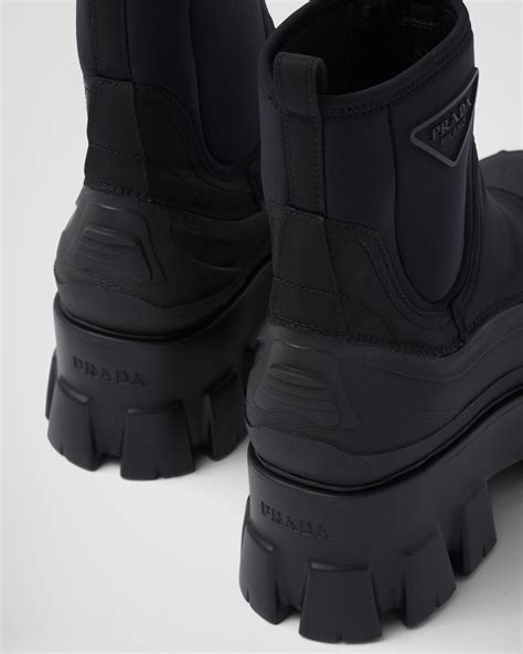 prada monolith knee-length boots|prada monolith gabardine boots.